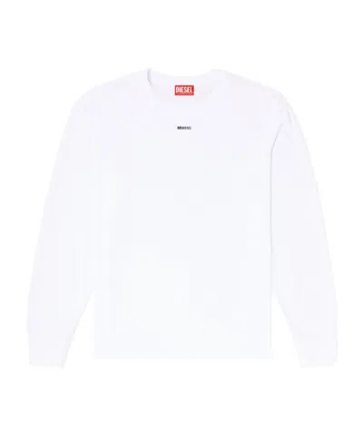 Diesel T-adjust Long Sleeve T-shirt In White