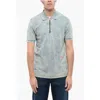 Diesel Red Tag Acid Wash Effect T-smith-zip Polo Shirt With Half Zi In Green