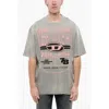 Diesel Red Tag Cotton Crew-neck T-wash-n1 T-shirt With Embossed Log