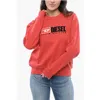 Diesel Red Tag Crew-neck F-reggy-div Sweatshirt With Embroidery Log