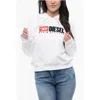 Diesel Red Tag Hoodie F-reggy-div With Embroidery Logo In White