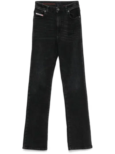 Diesel Tailored Black Denim Jeans With Classic Five-pocket Design In Blue