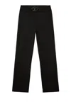 Diesel Tailored High-waist Trousers With Wide Leg In Black