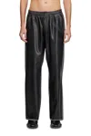 Diesel Tailored Track Pants With Coated Front In Black