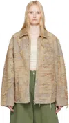 Diesel Tan D-ivar-fsg Denim Jacket In 33s