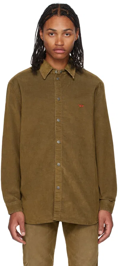 Diesel Tan D-simply-over Shirt In 588
