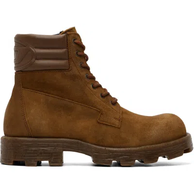 Diesel Tan D-hammer Combat Boots In Multi