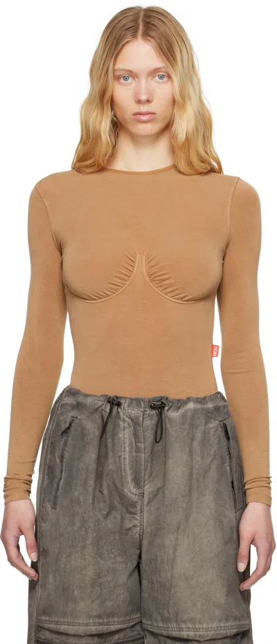 DIESEL TAN T-FINNE-Q2 BODYSUIT