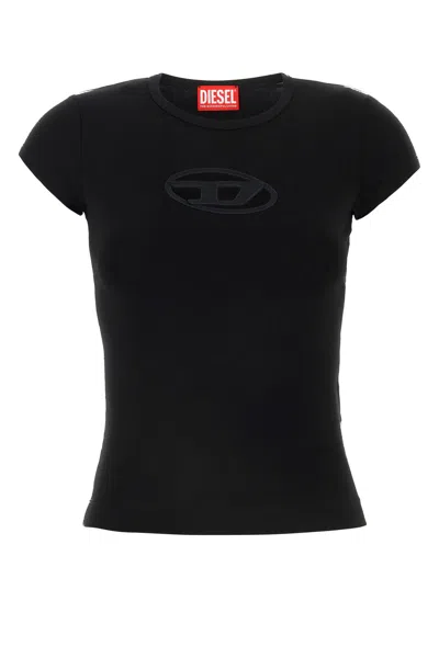 DIESEL DIESEL BLACK STRETCH COTTON T-ANGIE T-SHIRT