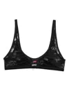 Diesel Tania-utlt Lace-paneled Bra In Black