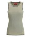 Diesel Ribbed Top In Beige