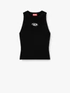 Diesel M-onerva Knitted Viscose Blend Top In Black
