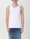 Diesel Oval-d Cotton Blend Tank Top In White