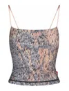 Diesel Rhinestone Tank Top T-hop-p2 In Multicolour