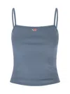 Diesel Strappy Ribbed Sleeveless Top In M