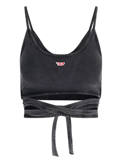Diesel Tank Top "t-leya" In Black