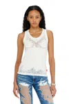 Diesel Tank Top With Devoré Lace Effect In White