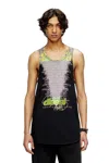 Diesel Tank Top With Lyrics Print In Black