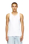 Diesel Tank Top With Mini D Logo Patch In White