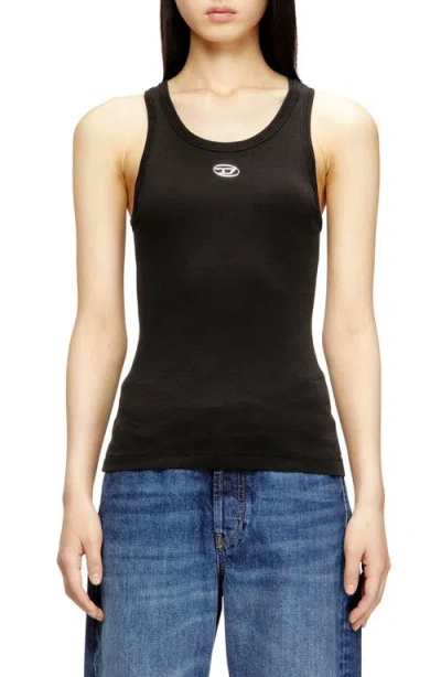 Diesel ® T-anki-od Metallic Oval D Cutout Rib Tank In Black