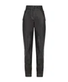 Diesel Black Distressed Eco-leather P-hoenix Trousers In Black
