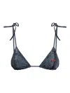 Diesel Tatiana Denim Triangle Bikini Top