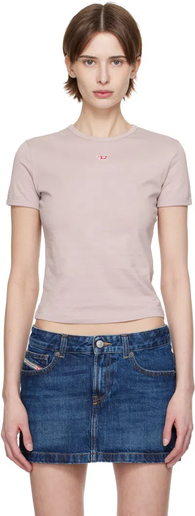Diesel Taupe T-uncutie-long-d T-shirt In 61t