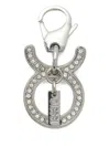 Diesel Taurus Embellished Charm Keyring In Metallic