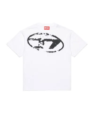 Diesel Kids' Tboxtn14 Over T-shirt In White