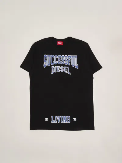 Diesel Kids' Tboxtn9 T-shirt T-shirt In Black
