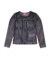 Diesel Tclau Trompe L'oeil Top In Black