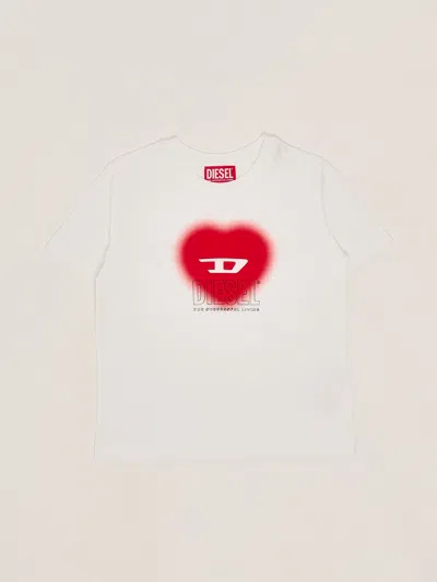 Diesel Kids' Tcuore T-shirt T-shirt In White