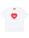 Diesel Kids' Tcuore T-shirt In White