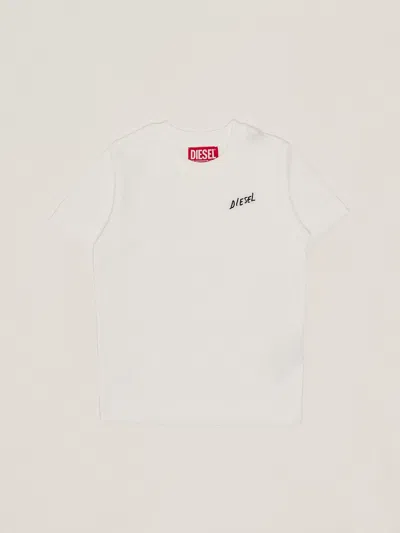 Diesel Kids' Tdiegosb22 T-shirt T-shirt In White