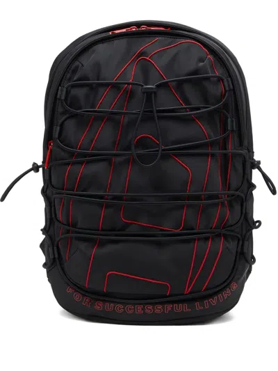 Diesel Nylon Backpack With Hiking-inspired Design In Black