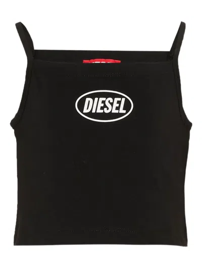 Diesel Kids' Tedim Logo Top In Black