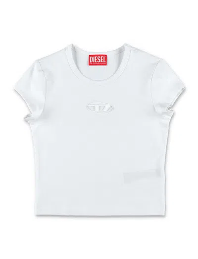Diesel Kids' Tee D Ricamo In White