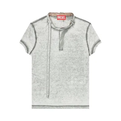 Pre-owned Diesel T-eresa Short-sleeve Top 'grey' | Women's Size S In Gray