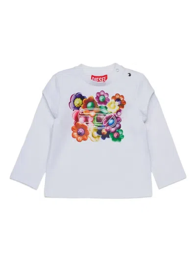 Diesel Babies' Tesbib T-shirt In White