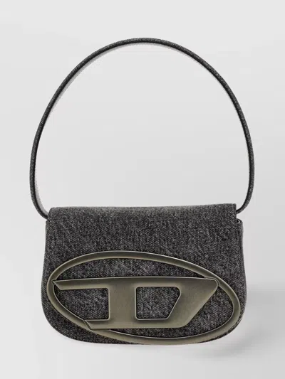 Diesel Textured Fabric Shoulder Bag With Adjustable Strap