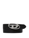 Diesel Textured Reversible Belt In Black
