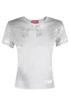 Diesel T-uncutie -long-q5 T-shirt In Metallic