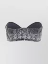 Diesel De-toppys Strapless Cropped Top In Gray