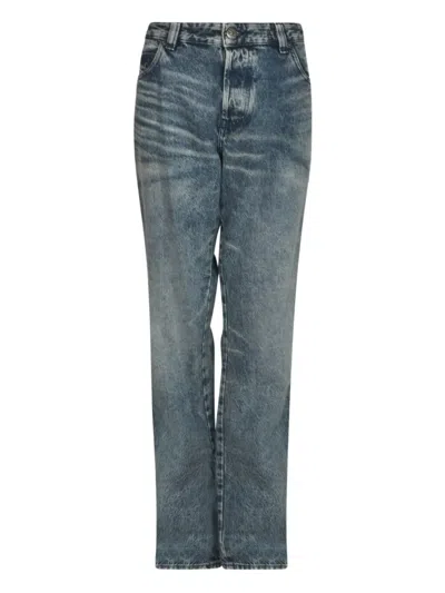 Diesel Textured Trousers In Blue