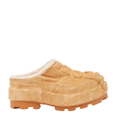 Diesel Thick-soled Muller Shoes In Nude
