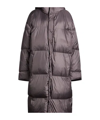 Diesel Thickened Hooded Cotton Coat In Gray