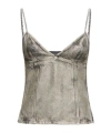 Diesel Women Grey Denim De-fulsy-s Top