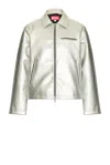 Diesel Metallic Coach Jacket In Silver