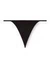 Diesel Ufst-d-string Black Thong With Metal Oval D Logo - Ufst D-string In Black