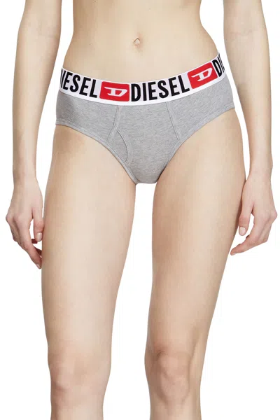 Diesel Three-pack Briefs With Maxi-logo Waist